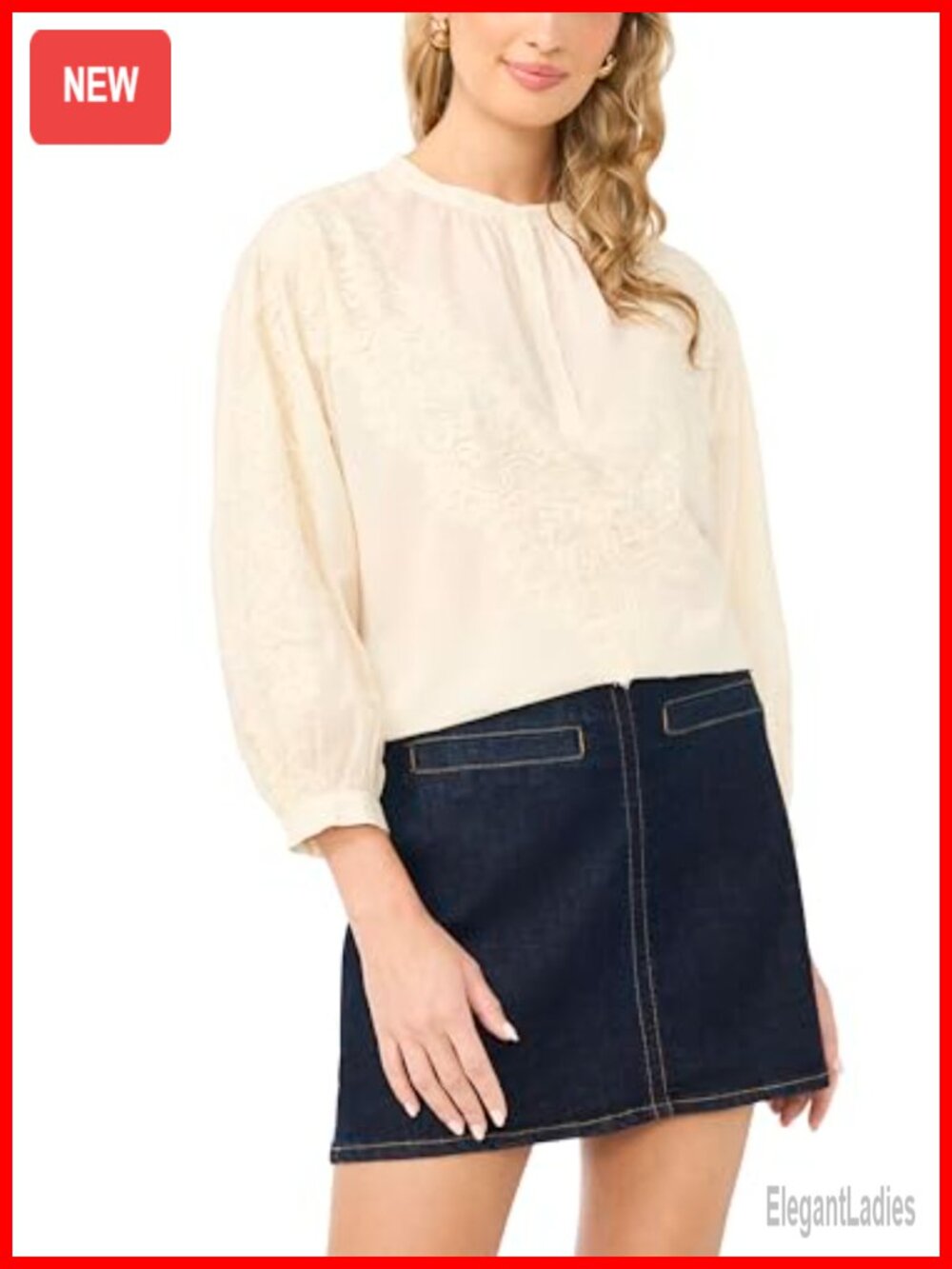 Womens Lace Half Placket Blouse Long Sleeve Button Down Collar Top